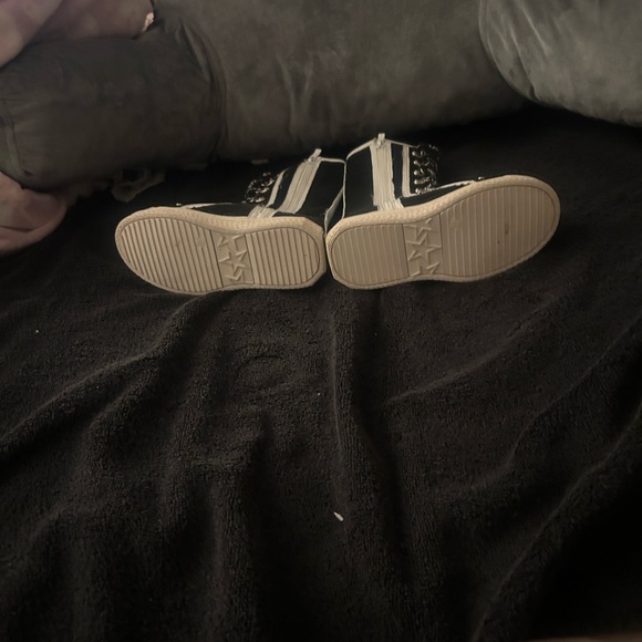 Meme Kids Boots in Black with White Details - Picture 4 of 5